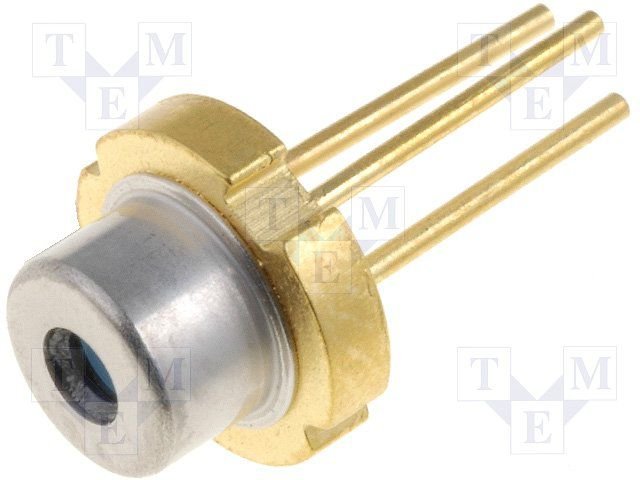 Lazera diode, sarkans, 645-660nm, 10mW, 2.2...2.5VDC, 31mA, TO-18