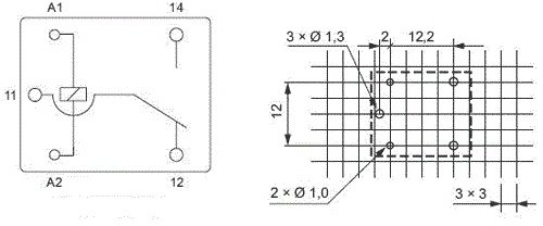 Relejs DC6V, SPDT, 10A/250VAC, 15A/24VDC, 100R(50mA), viens kontakts uz pārslēgšanu, 19x15.4x15.5mm, RELPOL