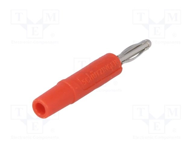 Testera štekers, 2mm, 70VDC, 10A, L=22mm, sarkanā krasa