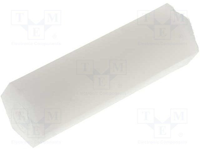 Distancers plastmasas L=18mm, M3 iekšeja vitne- M3 iekšeja vitne