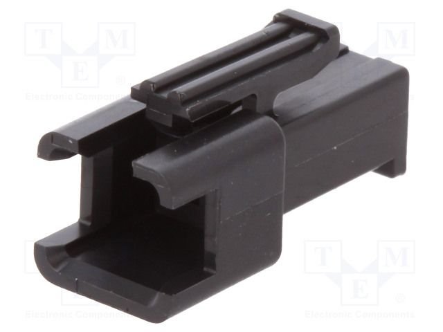 SM connector, 2pin, ligzda/papa uz vadam, bez kontaktiem, solis=2.5mm, 250V/3A