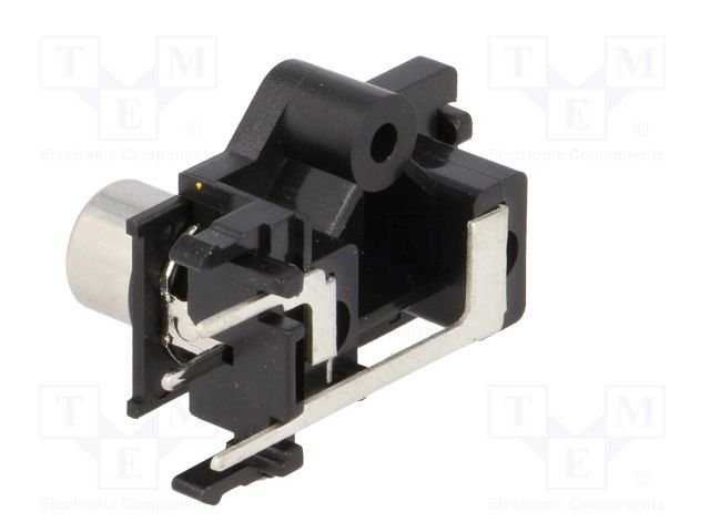 2RCA ligzda uz šasijai, viena rinda, leņķisks