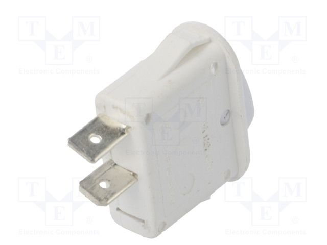 Taustiņslēdzis SPST, ON-OFF, 6A/250VAC, 22x30x11mm, melnā krasa, ar fiksāciju