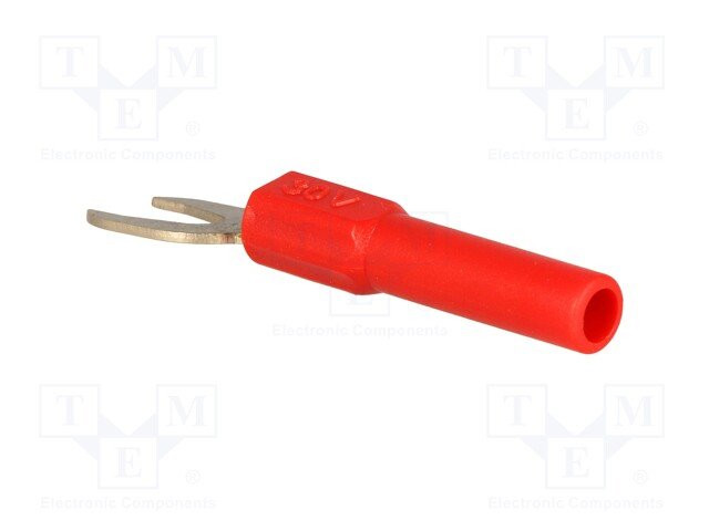 Dakša kontakts 4-6mm, 60VDC, 36A, 4mm ligzda, sarkana krasa