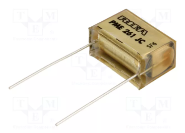 100nF/1000VDC, 500VAC, ±10%, papīra kondensators, 20.3mm, 24x11.3x16.5mm, KEMET