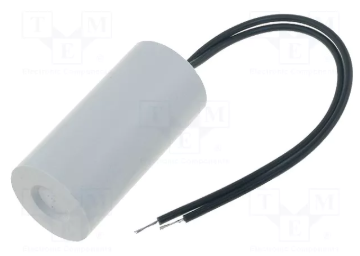 16.0/450VAC+cable elektromotoru kondensators, ±10%, Ø35x78mm, 10000h, MIFLEX
