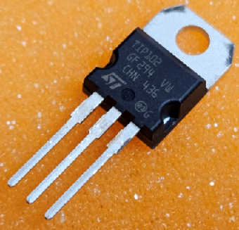 TIP102 Tranzistors NPN-darl+diod, 100V, 8A, 80W, TO-220