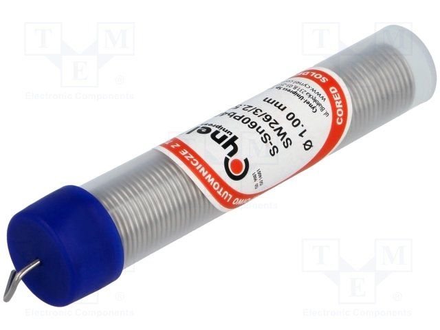 1mm 60Sn/40Pb, 16g, Lodalva ar flusu F-SW26, No Clean, 2.5%, 190°C