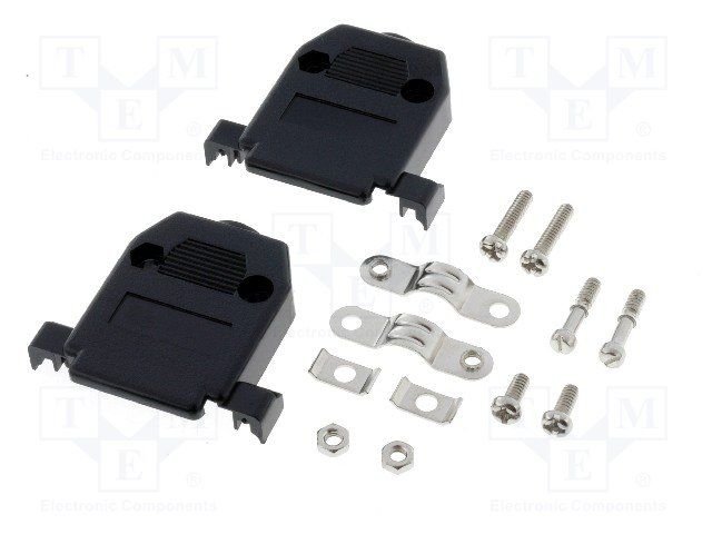 15PIN korpus D-SUB ar īsām skrūvēm