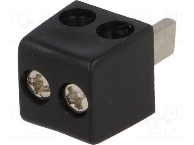 Dakša skaļruņiem, "papa", plastmasa, aizspiednis zem skrūves, melnā, leņķisks