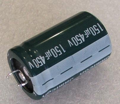 150/450V, 105C, Ø25x40mm, ±20%, Kondensators elektrolītisks, 3000h, SNAP-IN, Jamicon