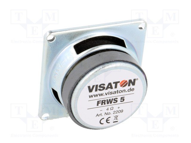 Skaļrunis 4W, 4R, 150...20000Hz, 84dB, 50x50x26mm