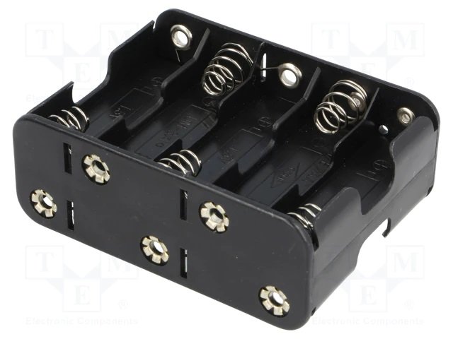 Bateriju turētājs 10xAA :::::, izeja 6F22