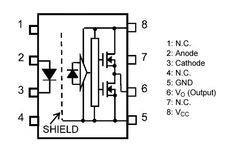 TLP250H Optrons Optocoupler, THT, Out: IGBT driver, 2.5kV, ±2.5A, VCC = 10 to 30V => LTV-3120, DIP8