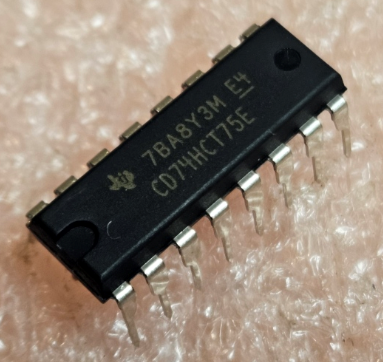 74HCT75E Mikroshēma, bistable, latch transparent, Ch: 2, 4.5...5.5VDC, DIP14