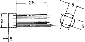 B250C1500R(W06M) Tiltiņš 600V, 1.5A, 9x5mm, apaļš, vertikāls