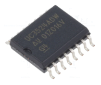 UC3524ADW SMD Mikroshēma PMIC, PWM controller, 0...70°C, 7.5...40V, SO16-W