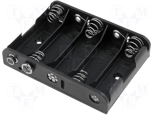 Bateriju turētājs 5xAA |||||, izvadi: 6F22