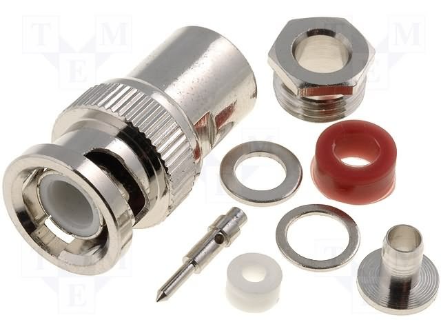 BNC štekers uz RG58, 50R, lodējamas