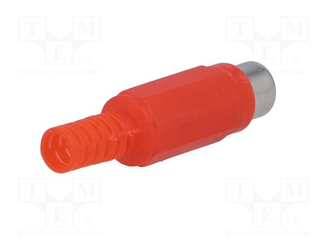 RCA ligzda plastmasas, sarkana krasa