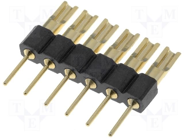 2.54mm 6pin, štekers, lodejama veida