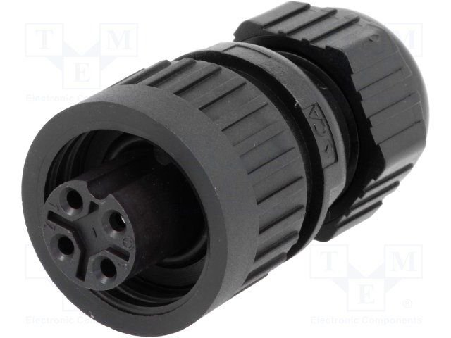 4Pin rūpņiecības savienotājs uz vadu "mama" dakša 16A/400V, IP67, apaļš, serija CA