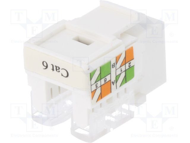 RJ45(8/8) ligzda, Cat 6, panelim, IDC, 24AWG...26AWG
