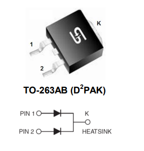 MBRS2060CT, SMD, 2xDiodes Schottky, 60V, 2x10A, (Anod-Katod-Anod) (---|>|---/---|<|---), TO-263