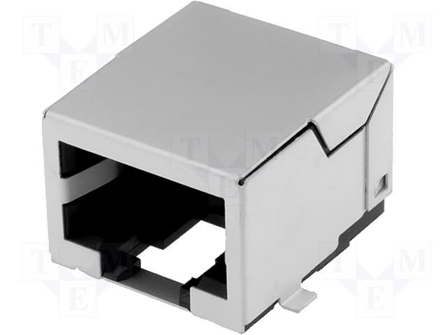 RJ45(8/8) ligzda uz šasija, SMD, ekranets
