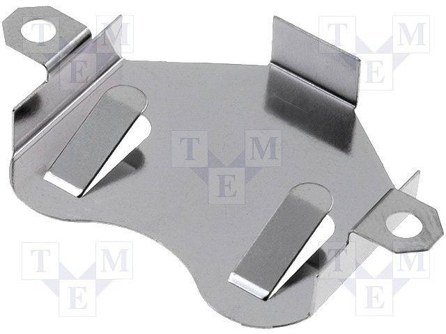 Bateriju turetajs, metāliska cemme, CR2450, 1 baterija