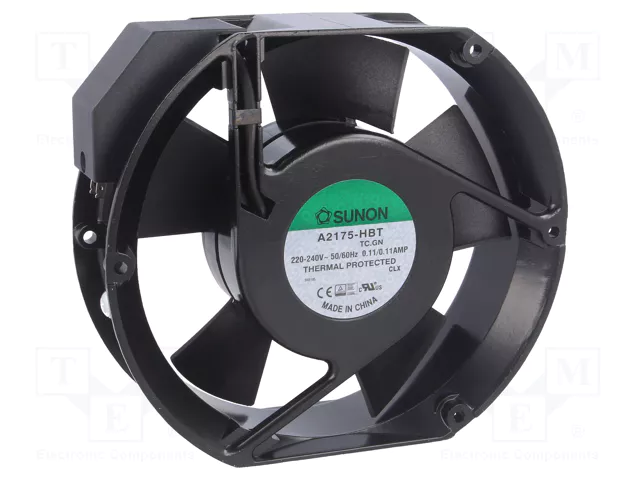 172x151x51mm, AC220V, ritgultnis, 344m3/h, 51db, 2800prm, 25W, Ventilators