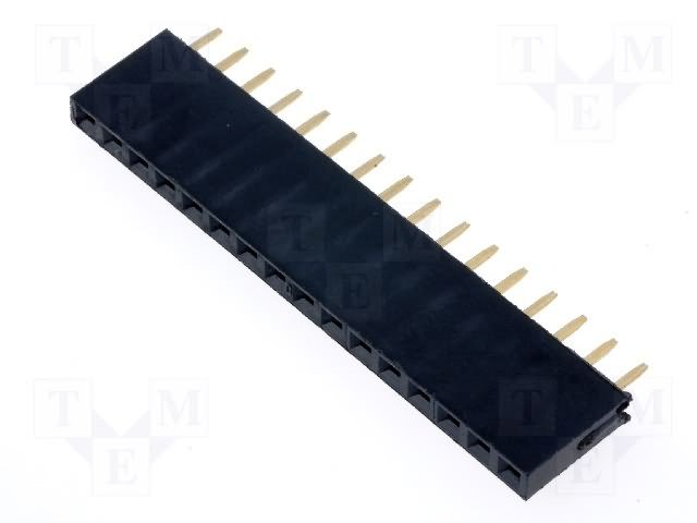 2.54mm uz PCB 16pin ligzda, H=8.5mm