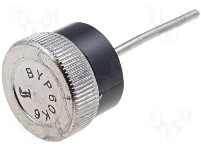 BYP60K6 Diode, 600V, 60A, presejāms, izvads katods/korpusā anods, Ø12.75x4.2mm, Press-Fit