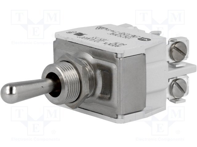 Tumblers, DP3T, (ON)-OFF-(ON), 10A/250VAC, 5A/24VDC, screw terminals, M12, 29.5x14x15mm, APEM, bez fiksacijas
