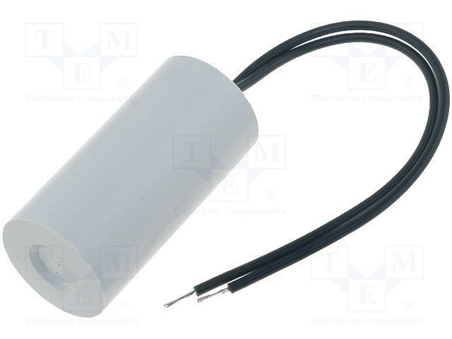 3.0/450VAC+cable elektromotoru kondensators, ±10%, Ø25x51mm, 10000h