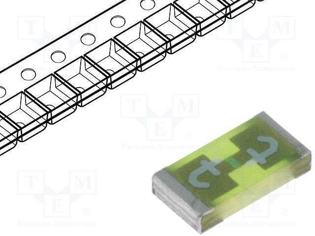 Drošinatajs SMD 1206 6.3A, 63V, fast