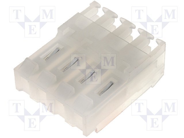 4pin, štekers/mama uz vadam, IDC, solis=3.96mm, 18AWG, 0.8mm², 300V/8A, CE156