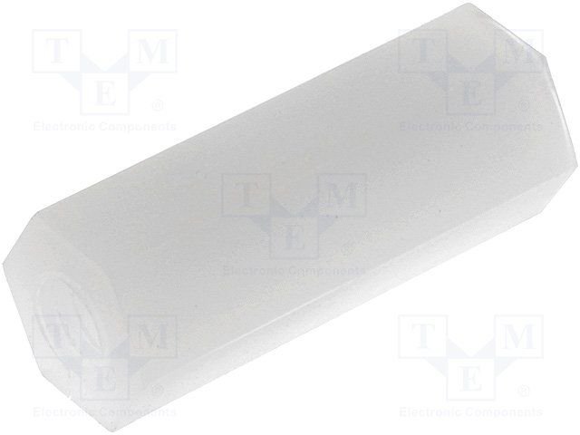 Distancers plastmasas L=15mm, M3 iekšeja vitne- M3 iekšeja vitne