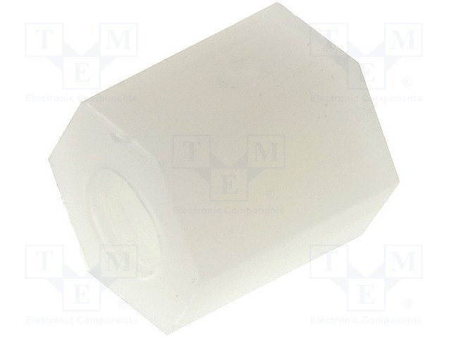 Distancers plastmasas L=6mm, M3 iekšeja vitne- M3 iekšeja vitne