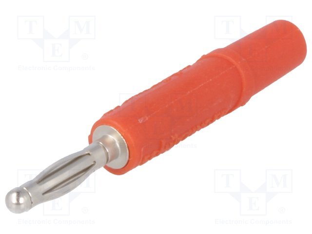 Testera štekers, 2mm, 70VDC, 10A, L=22mm, sarkanā krasa