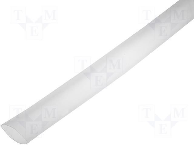 Termosarūkšs kembriks, Ø9.5mm=>4.75mm, 2:1, caurspidigs, 1m