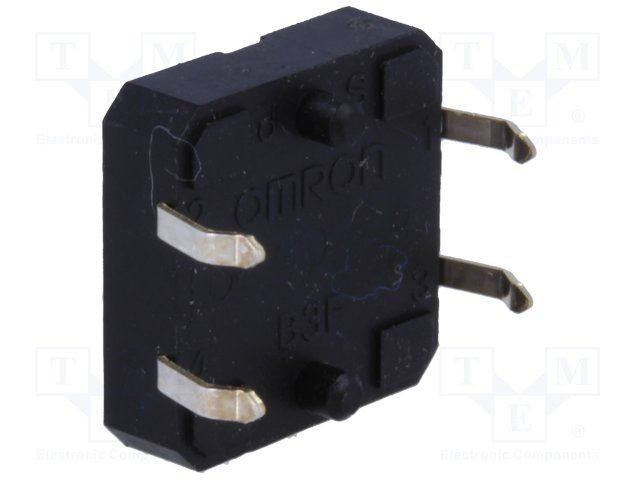 Mikroslēdzejs horizontāls, SPST-NO, OFF-(ON), 0.05A/24VDC, THT, 12x12x4mm, 1.27N, L=0.5mm, OMRON