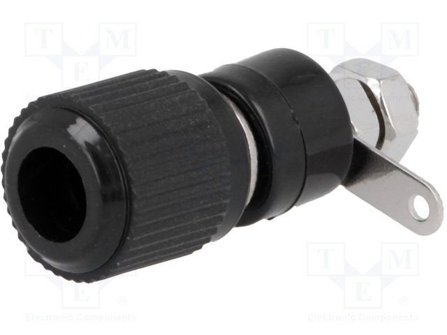 Testera ligzda, 4mm, šasijai, melnā krasa