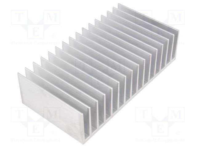 Radiators 190x100x50mm, aluminijs, sudraba krāsa