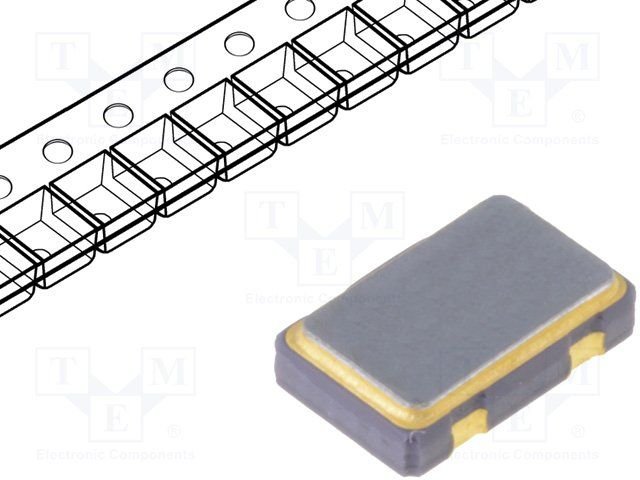 6.00MHz, SMD Kvarca ģenerators, CMOS 15pF, ±50ppm, 5.2x3.4x1.3mm, 3.3V, Pēc iepriekšēja pasūtījuma