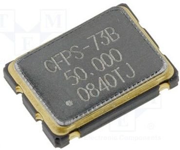 50.00MHz, SMD Kvarca ģenerators, ±50ppm, 7.2x5.2x1.8mm, 3.3V