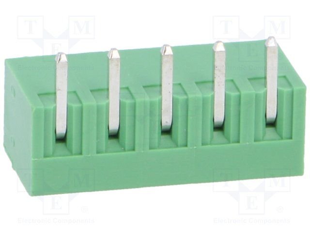 Terminal blocks PCB, štekers/ligzda, 5pin, 3.81mm, leņķisks, 7A