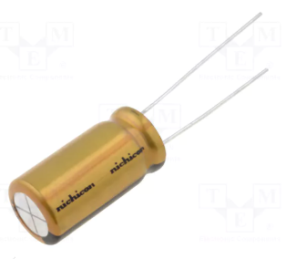 220/50V, -40...85°C, Ø10x12.5mm, ±20%, kondensators elektrolitiskais, Serija UFW, AUDIO, 2000h, NICHICON