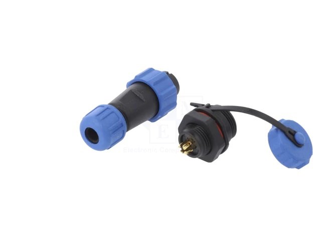 4Pin rūpņiecības savienotājs "papa spraudis + mama sasijai ligzda ar vaciņu", 5A/500V, IP67, lodešanai
