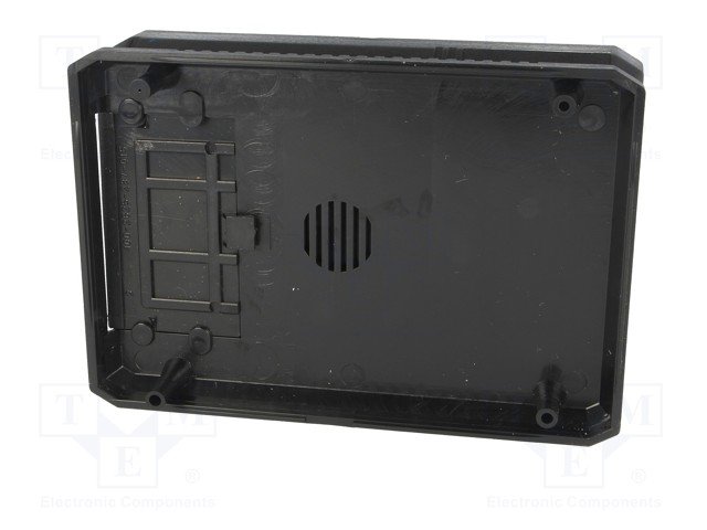 Plastmasas korpuss, 89x129.5x17.5mm, ABS, melnā krasa, ar vāku baterijai